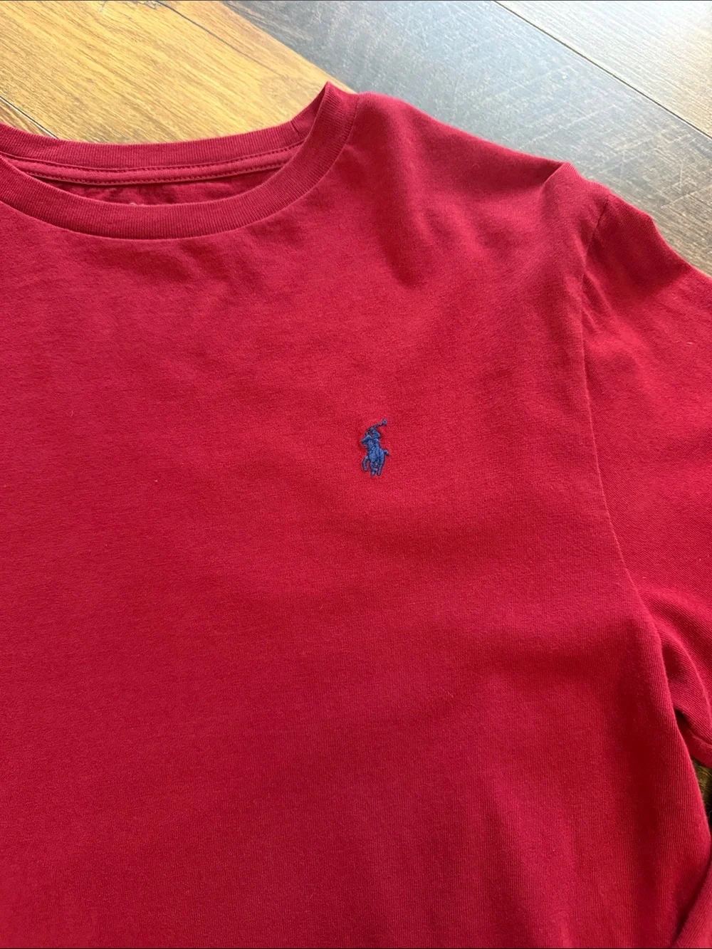 Polo Ralph Lauren Boys XL 18-20 Long Sleeve Pony Logo T-Shirt Red